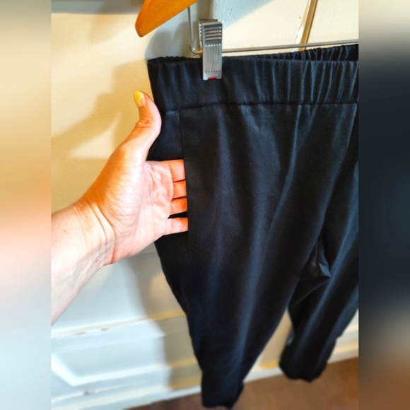 J. Jill Women's Black Linen Blend Straight Leg Pants | Size Medium - Picture 3 of 9